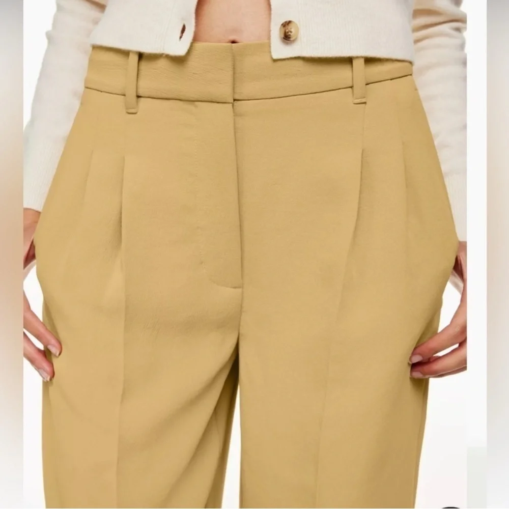 NWOT Aritzia Wilfred The Effortless Pant Tall Size 12 Inseam 33in Sandy Beige - Picture 4 of 6